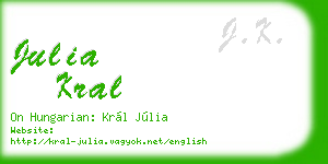 julia kral business card